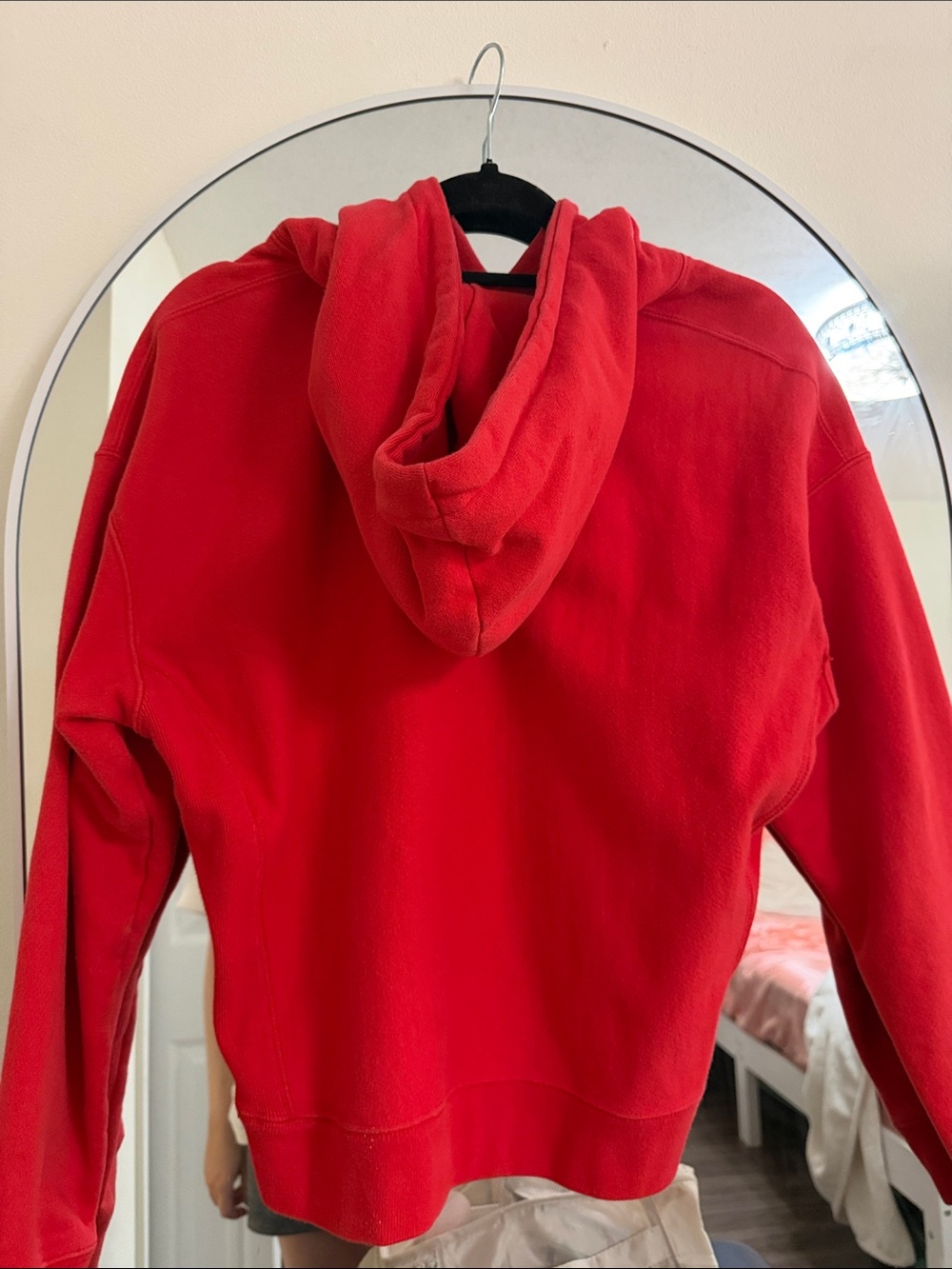 Champion Red Crewneck Hoodie with Kangaroo Pocket - Picture 2 of 3